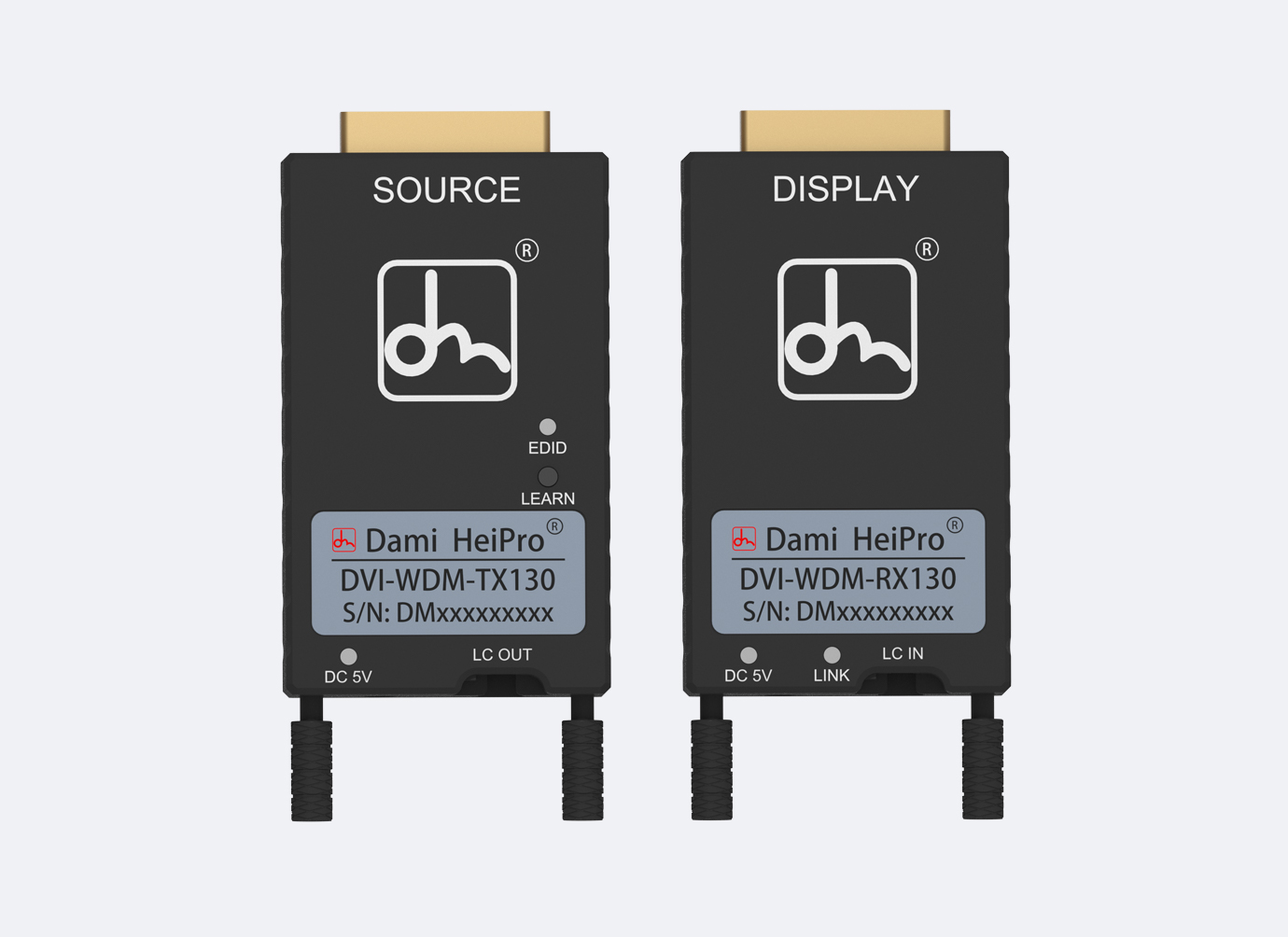 DVI 单芯光纤传输器